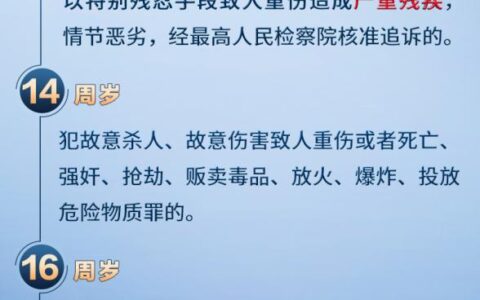 未成年人多少岁承担法律责任及民事行为能力人的划分