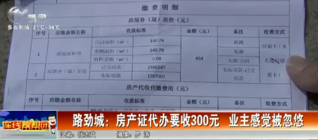 房产证代办要收300元？业主感觉被忽悠了！