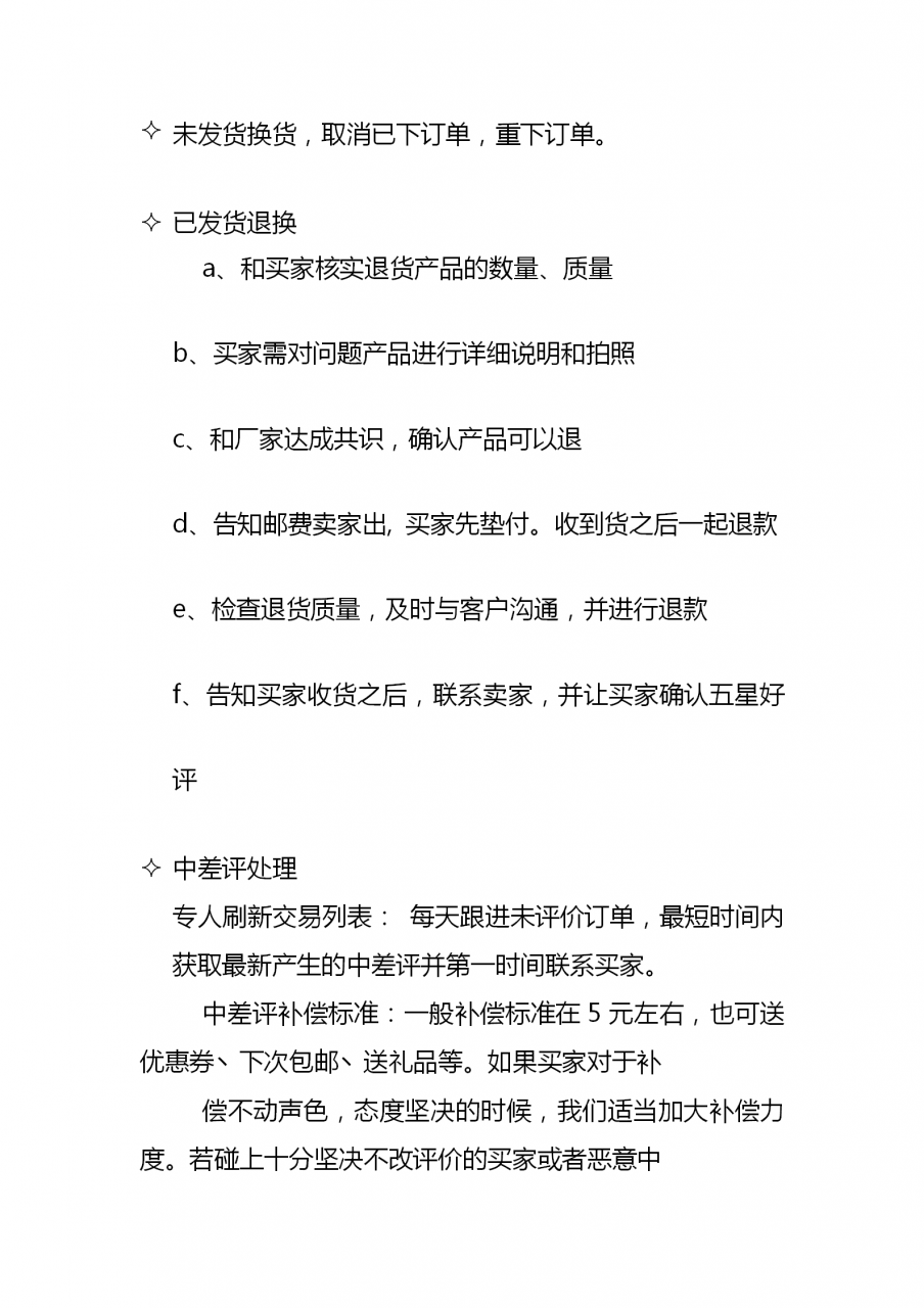 电商运营管理与客服管理制度，很实用，内容无删除，完整一份