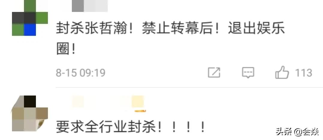 中国演出行业协会：对张哲瀚进行从业抵制，张哲瀚社交账号已被禁