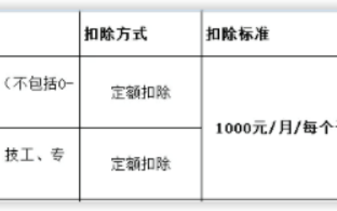 个人所得税专项附加扣除标准有几项？