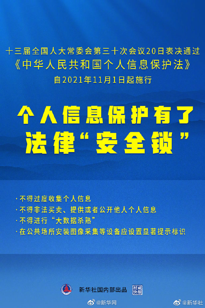 全面保护个人信息权益的重要法律