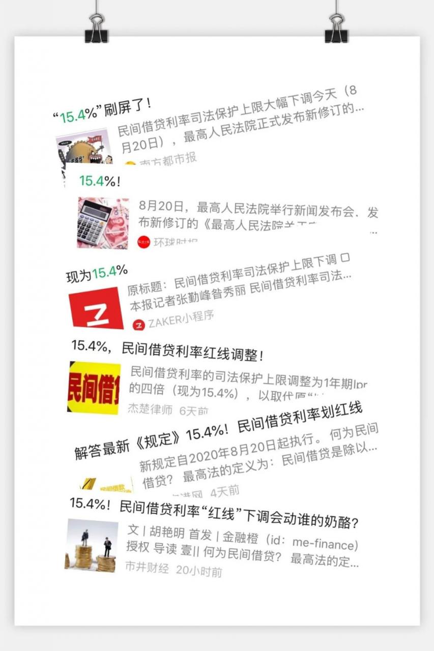别以为民间借贷最高利率为15.4%！最高法明确，小贷公司、典当行等七类地方金融组织，不适用4倍LPR！