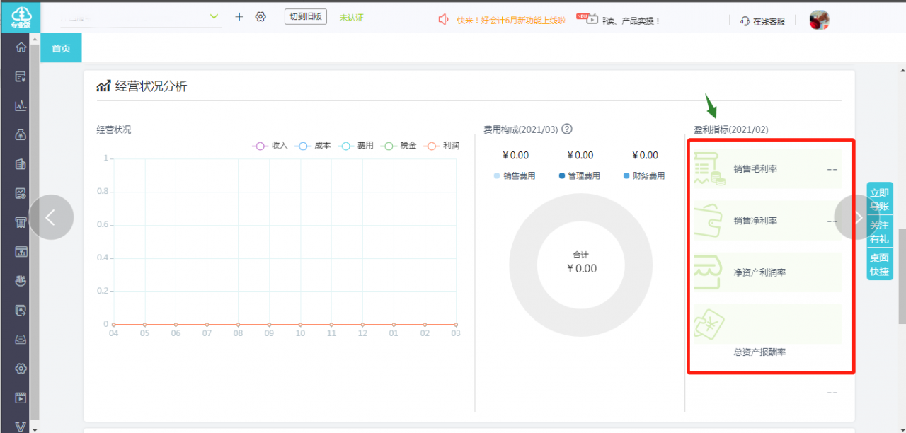营业利润率、销售利润率、净利润率计算公式