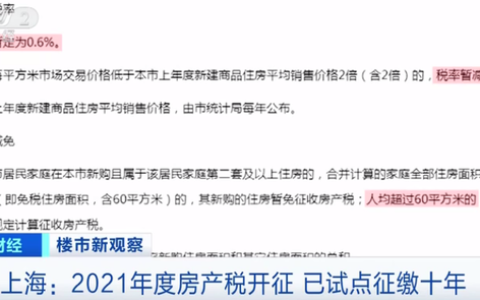 上海房产税试点政策及上海房产税试点实施细则