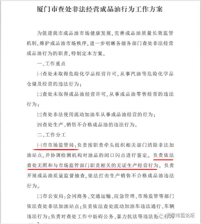 无证无照擅自零售成品油究竟由谁查处?这个“老大难”问题,这里政府发文明确了