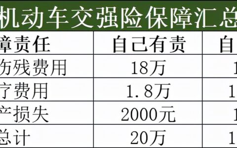 2024交强险包括哪些及交强险赔偿标准明细表