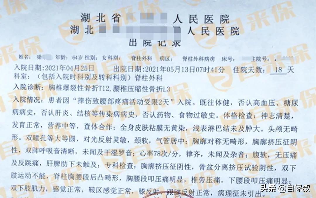 老人滑倒骨折，意外险理赔4.4万