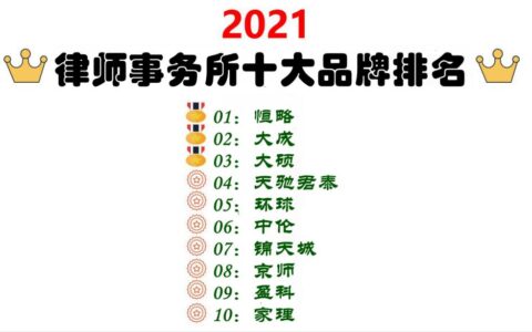 知识产权律所排名及中国十大律师事务所