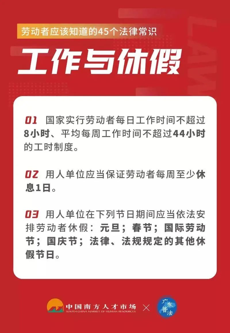 事关工资、休假、社保......这45个法律常识，大家应该知道→