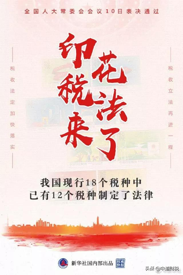 定了！印花税立法！最新税率表来了