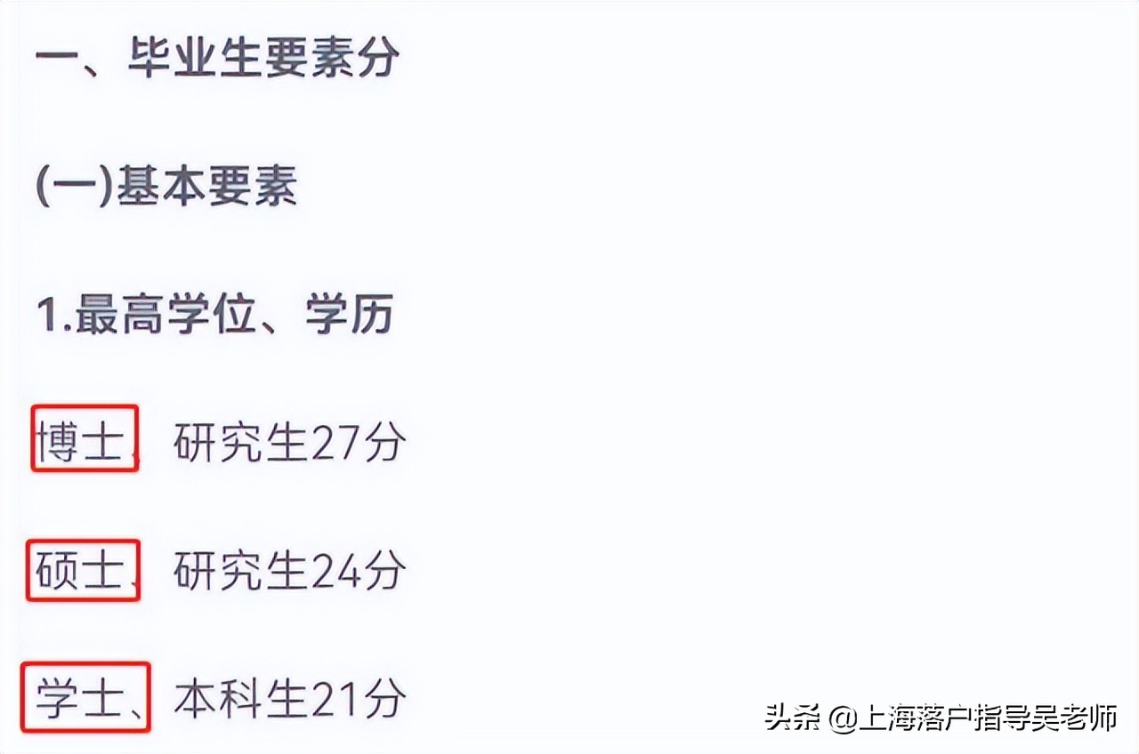 2022年上海落户出新规，新评分标准大有不同，985和211学生有福了