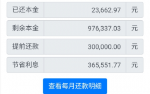 房贷提前还款计算器最新及提前还款的计算方式
