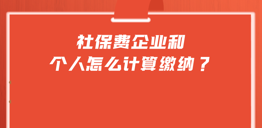 社保费企业和个人怎么计算缴纳?