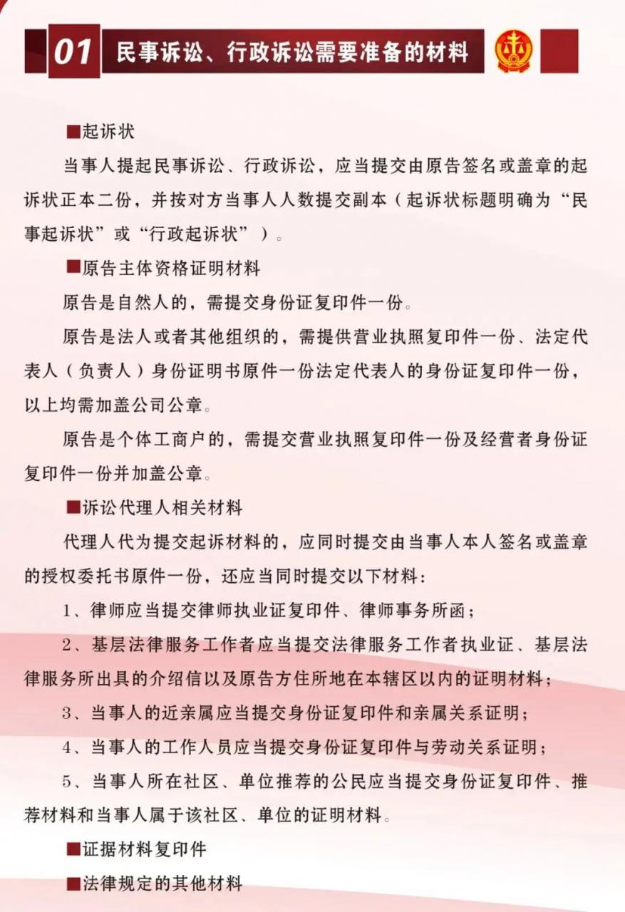 诉讼材料怎么准备？一次性告知全了解！