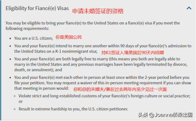 美国公民申请未婚夫/妻（K1）签证，需要准备什么材料？
