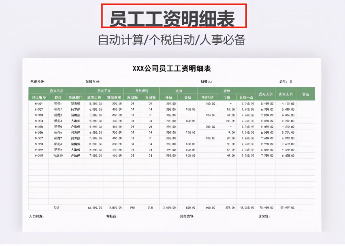 工资核算太困难?这十张Excel工资表模板能帮你大忙,可直接使用
