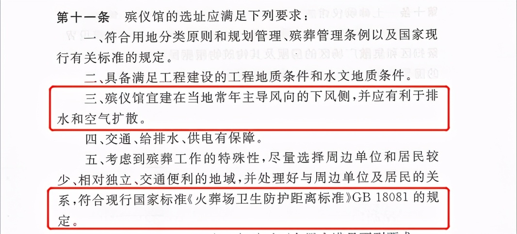 殡仪馆与居民区最少应保持多少距离？