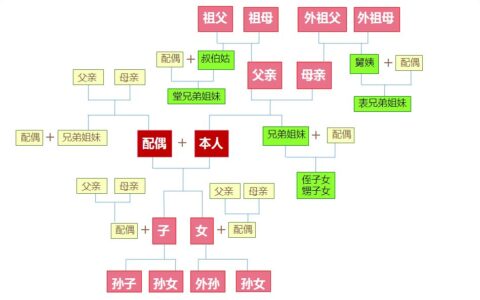 近亲结婚是指几代以内及禁止结婚的亲属关系图