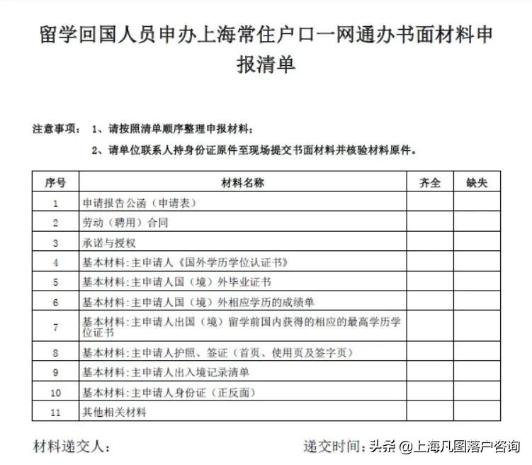 干货丨2022年上海留学生落户最新材料大全！赶紧收藏