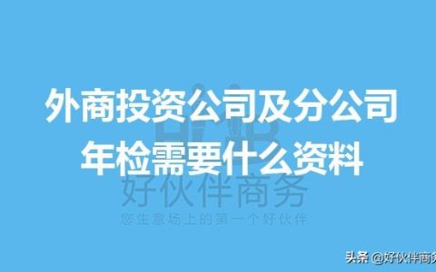 外商投资公司及分公司年检需要什么资料？