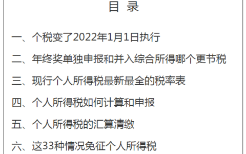 个税变了！2022年1月1日执行，年终奖要这样算个税！附个税税率表