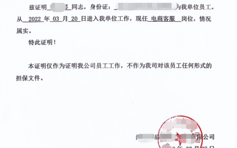 单位证明格式模板及用人单位工作证明模板最新