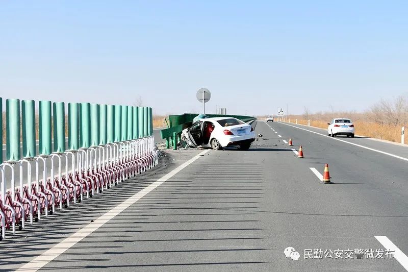 典型交通事故案例丨民勤一司机疲劳驾驶 一头撞上护栏