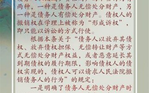 民法典·条文解析（第538条）｜什么是撤销权