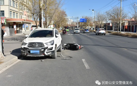 典型交通事故案例丨民勤：不规则十字路口，电动车驾驶人未带头盔且闯红灯导致发生交通事故使自己受伤
