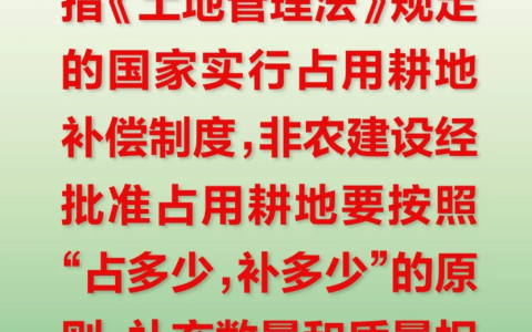 每日一词 | 耕地占补平衡