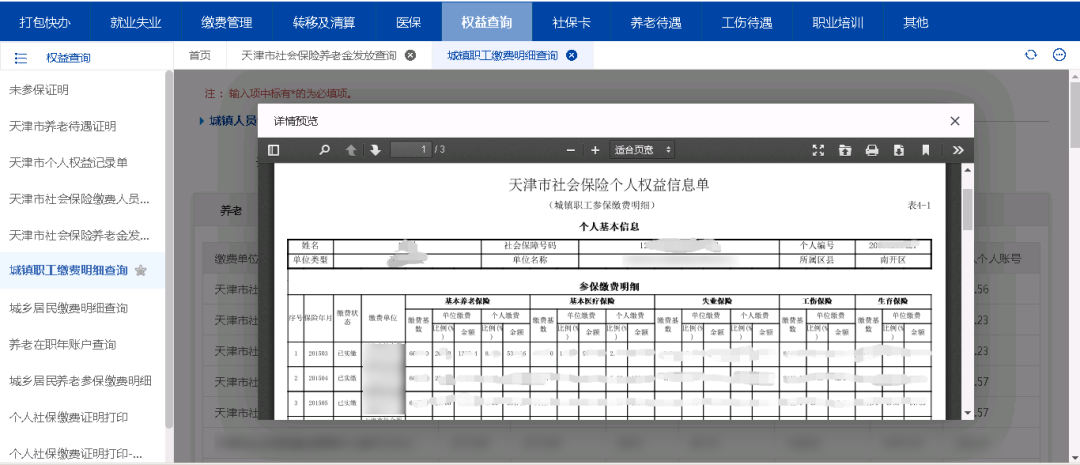 个人网厅全新改版!操作指南请您收好——权益查询篇