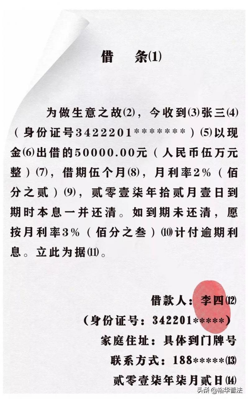 最新版：借条、欠条、收条(合格范本)｜转需收藏