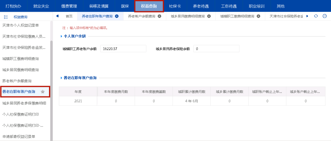 个人网厅全新改版!操作指南请您收好——权益查询篇