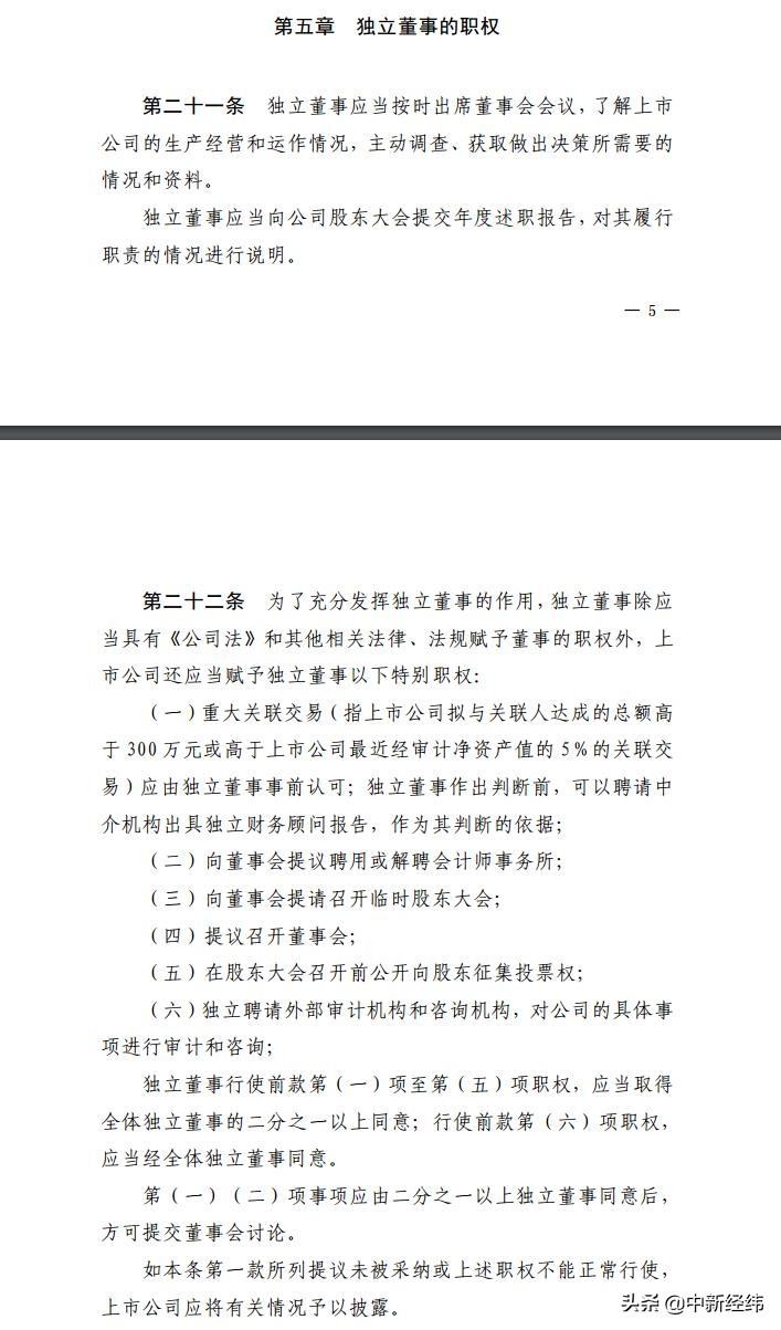 上市公司独立董事规则公布!任职条件、职权明确