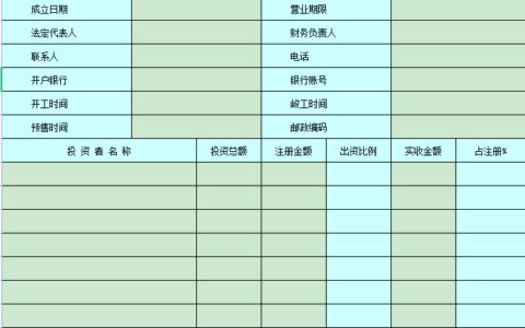 土地增值税申报表模板及土地增值税项目登记表