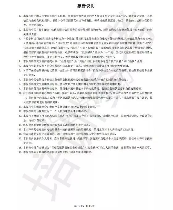 新版个人征信报告模板全文曝光 中行莫奈卡下架