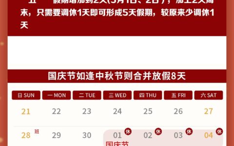 最新2025年放假安排精细分析加（日历版）
